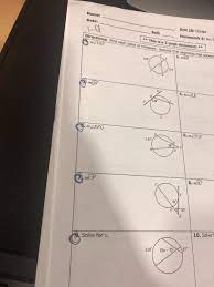 Some of the worksheets for this concept are geometry unit 10 notes circles, gina wilson unit 8 quadratic equation answers pdf, 11 circumference and area of circles, trigonometry to find lengths, geometry circles. Solved Name Unit 10 Circles Homework 6 Arc Date 1 0 Chegg Com