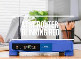 at t router blinking red broadband red