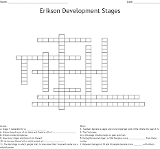 Erikson Development Stages Crossword Wordmint