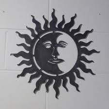 Sun Moon Face Day Night Wall Art
