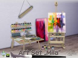 the sims resource mila art hobby set