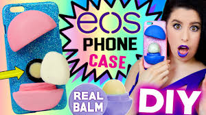 diy eos phone case with real eos lip