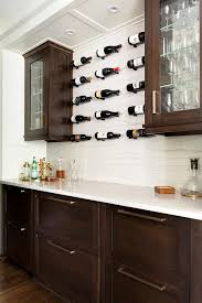 Wood Floating Shelf With Wine Rack