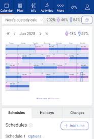 custody calendars in microsoft excel