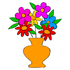 how to draw flowers in a vase easy