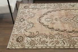 turkish rust color oushak wool rug