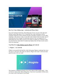 Here the best 10 free video editing apps for ios are listed. Video Editing Apps For Iphone By My Tech Elite Issuu