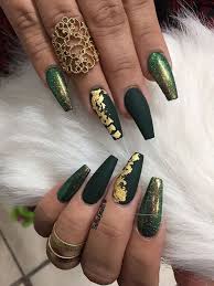 All seasonal ans casual nail art. 20 Fantastic Green Nail Art Designs Ideas Art Designs Fantastic Green Ideas Nail Green Acrylic Nails Emerald Nails Matte Green Nails