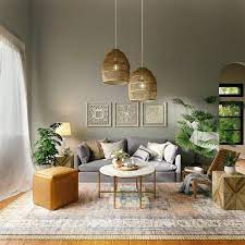 minimalist bohemian living room