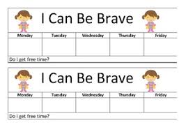 I Can Be Brave Behaviour Chart