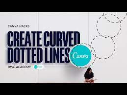 make curved dotted lines in canva