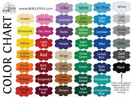 Our Color Chart Of Wall Decals