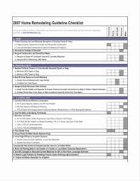 Home Construction Checklist Template Excel Creating