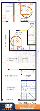 18 50 House Plan 2bhk With Car Parking