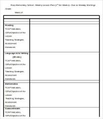 Weekly Lesson Plan Template 10 Free Word Pdf Documents Download