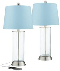 Modern Table Lamps Set Of 2 Usb Led