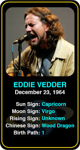 Pin By Astroconnects On Famous Capricorns Eddie Vedder