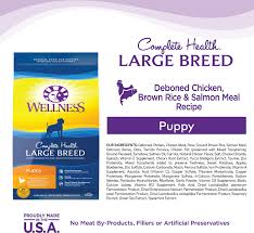 Wellness Large Breed Complete Health Puppy Deboned Chicken Brown Rice Salmon Meal Recipe Dry Dog Food 30 Lb Bag