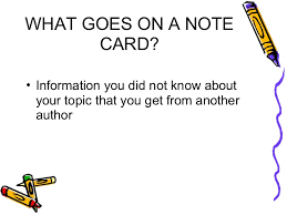 Using Notecards for Research SlidePlayer
