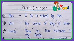 make sentences from 15 english words