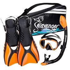Seavenger Voyager Snorkeling Set With Gear Bag