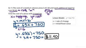 linear equation in y mx b