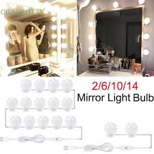 The mirror is made of high quality stainless steel frame, stable design. Lights 2 6 10 14pcs Led Makeup Mirror Light Bulb Dimmable Hollywood Vanity Lights Shopee Malaysia