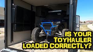 sxs utv in your toy hauler trailer