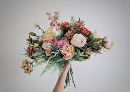 Where to buy silk wedding bouquets. 10 Beautiful Silk Wedding Bouquets From Etsy