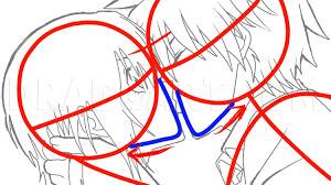 how to sketch an anime kiss step by