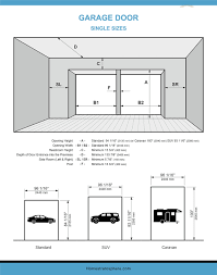 standard garage door dimensions and