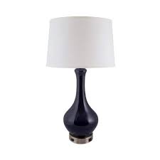 Royal Lamp With Usb Base 31 5 In Navy
