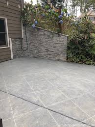 Faux Tile Look On Concrete Patio