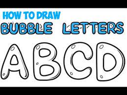 how to draw bubble letters for