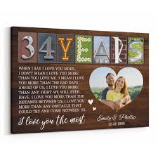 34th anniversary gifts 365canvas