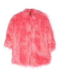 Marni Faux Fur Coat Girl Pink