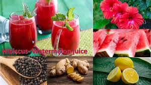 hibiscus watermelon juice for summer