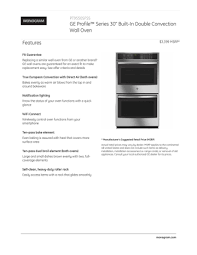wall oven ge profile series 30 built