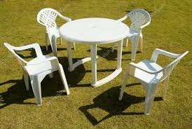 Four Plastic Chairs Stock Photo By
