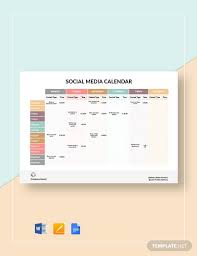 21 social a calendar template