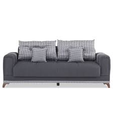 30 items in this article 12 items on sale! Krist 3 Seater Fabric Sofa Bed Dark Grey
