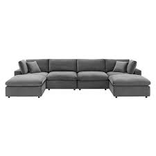 Velvet 6 Piece Sectional Sofa