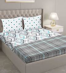 geometric double bed sheets
