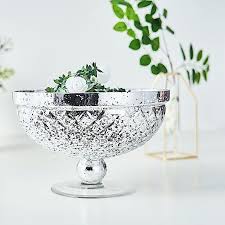 Mercury Glass Compote Vase Bowl