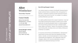 teacher cover letter free google docs