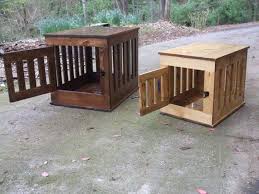 how to build a dog kennel end table