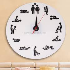 Sex Position Clock Novelty Wall Clock