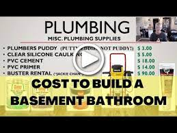 Cost To Build A Basement Bathroom List
