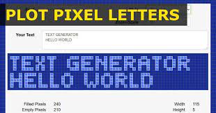 pixel art letter text generator