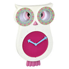 Lucy Owl Kids Wall Clock Temple